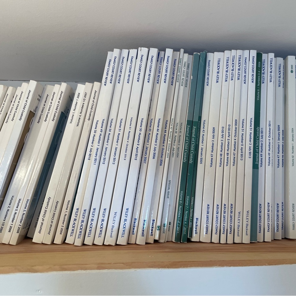44 historical family court (child custody) legal journals.